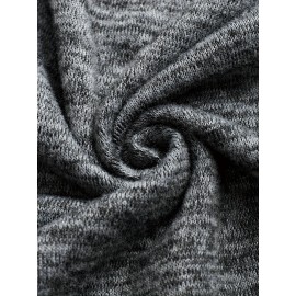 Contrast Striped Drawstring Smocked Dress, Chic Long Sleeve Dress For Spring & Fall, Women's Clothing