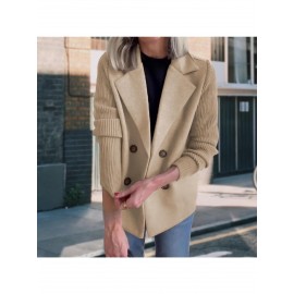 Women'S Lightweight Tailored Blazer Jacket - Structured Lapel Collar & Button Front Closure, H-Line Silhouette with Lapel Collar & Structured Waist, All-Season Casual to Formal Coat for Business, Office, Casual Attire - Solid Color Tailored Fit (No