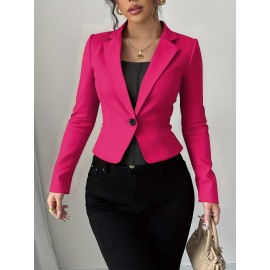 Spring and Autumn new fashion temperament elegant commuting versatile buttons ladies blazer tops
