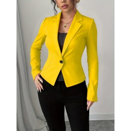 Spring and Autumn new fashion temperament elegant commuting versatile buttons ladies blazer tops