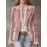 Women'S Elegant Slim-Fit Double-Breasted Lapel Jacket - Soft Pink Long Sleeve H-Line Silhouette with Chest Pocket, Structured Lapel Collar & Smooth Texture - Luxury Winter Coat for Casual to Formal Outfits (Autumn/Winter) - Versatile Outerwear for W