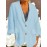 Women's Solid Color Blazer Jacket - Single-Breasted Suit Coat with Open Front Button Closure, Loose Fit Professional Outerwear for Office, Everyday & Formal Wear, Machine Washable (Blazer, not tailored for individual body type)