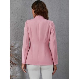 New Arrival Slim-Fit Blazer Jacket - Solid Color Single-Breasted Suit Coat, Machine Washable Winter Office Wear, Professional Attire (Regular Length, T-Line Fit)