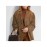 Women's Elegant Retro Brown Winter Blazer Jacket - Oversized Collar & Button Front, Single-Breasted Closure, Long Sleeve Coat for Fall/Winter, Casual & Professional Wear (Size Chart Recommended)