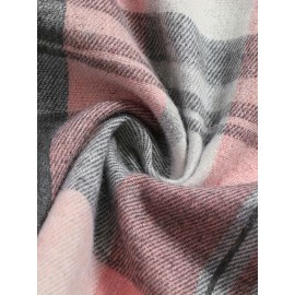 Pink Gingham Shirt | Casual Lapel Collar, Button Details, Summer Shirting