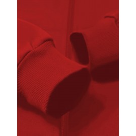 Women'S Red Midwife Graphic Zip-Up Jacket - Casual Long Sleeve Outerwear with 