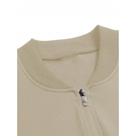 Women's Turkey Squad Graphic Zip-Up Jacket - Black Casual Slim Fit Stand Collar Coat with Pockets, Machine Washable Fall Winter Outerwear