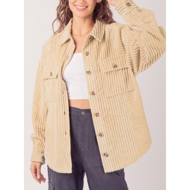 Women'S Winter Jacket - Elegant Long Sleeve Coat with Single-Breasted Button Front, Large Pockets - Warm Fall/Winter Outerwear for Everyday & Formal Events - SCACTO Women'S